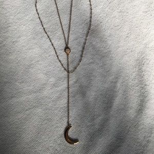layered moon necklace